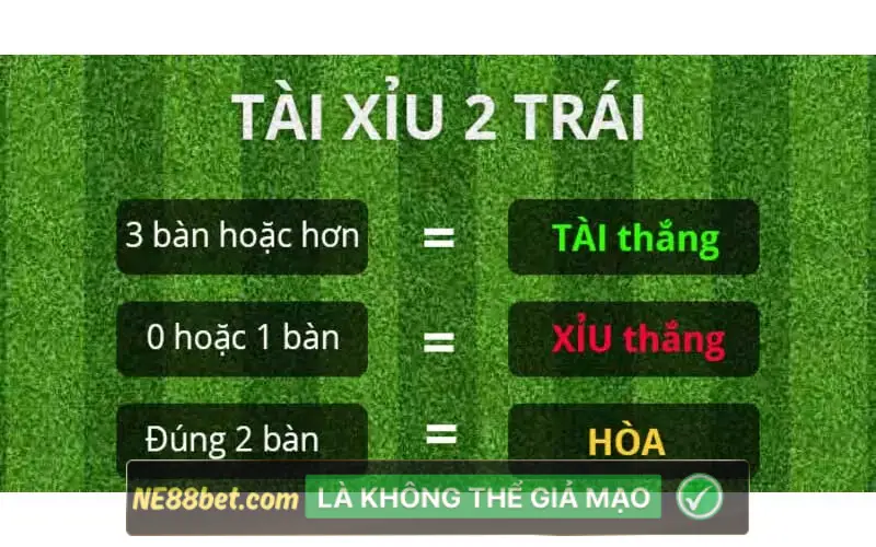 Kèo Tài Xỉu 2 trái là gì 