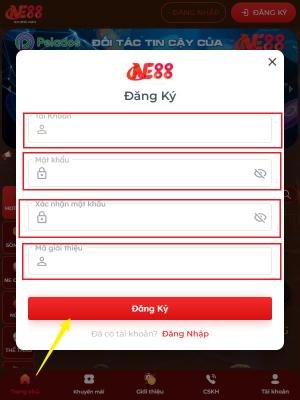 ĐĂNG KÝ NE88 | HƯỚNG DẨN TẠO TÀI KHOẢN
